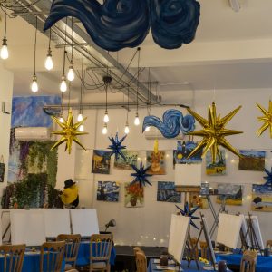 Our next Van Gogh Sip & Paint Weekend at London Art Bar