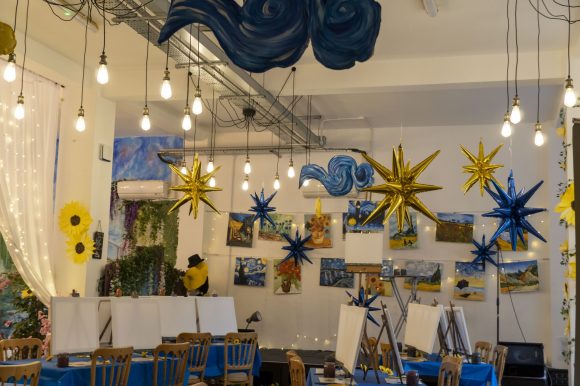 Our next Van Gogh Sip & Paint Weekend at London Art Bar
