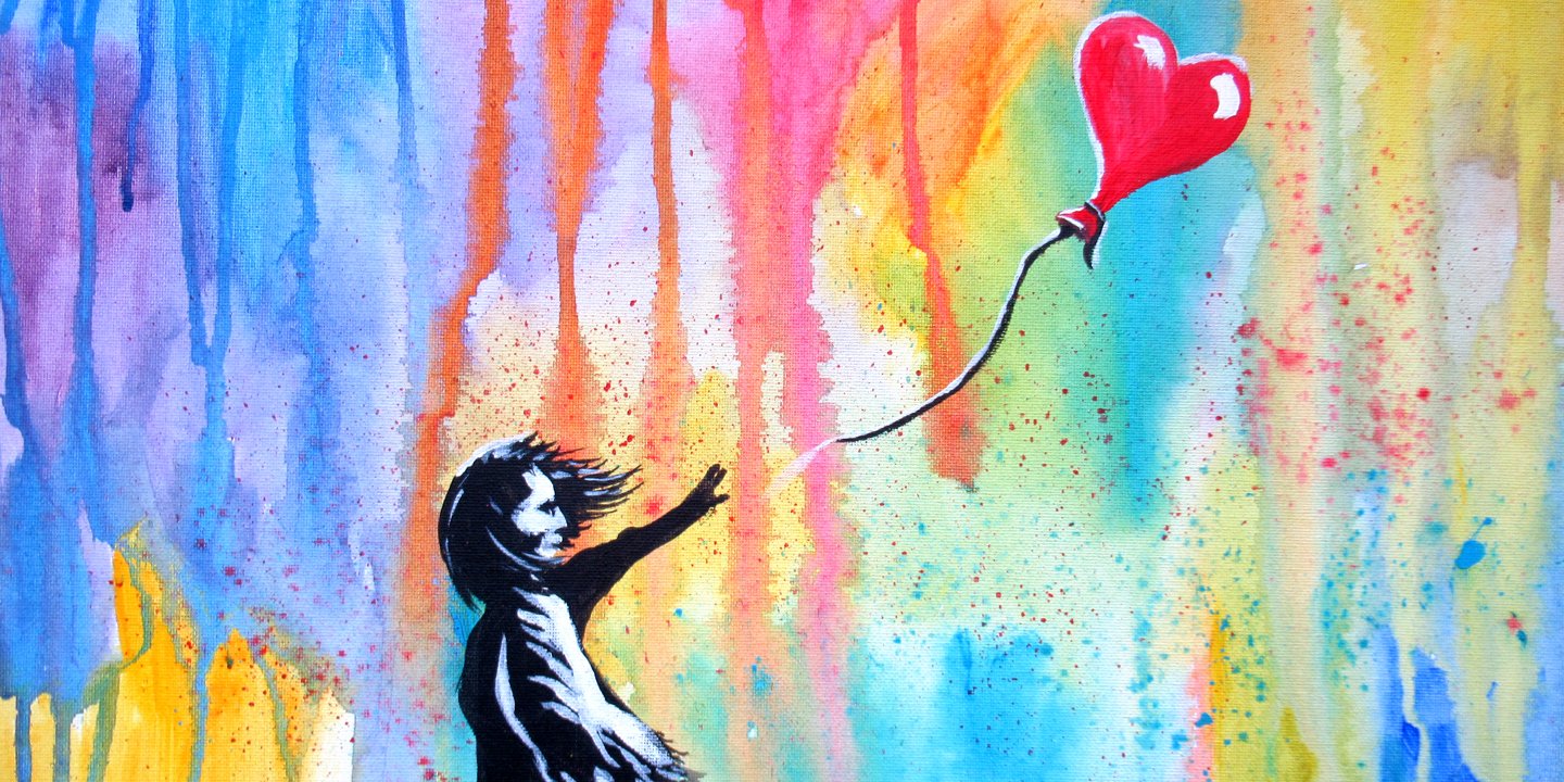 red heart balloon