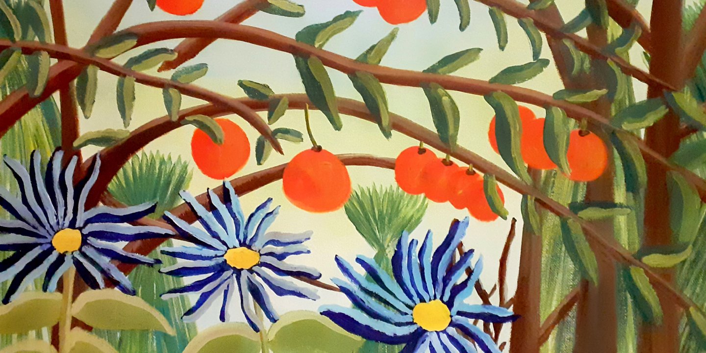 exotic foliage on a tree