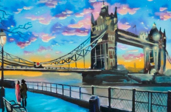 walking along he thames river