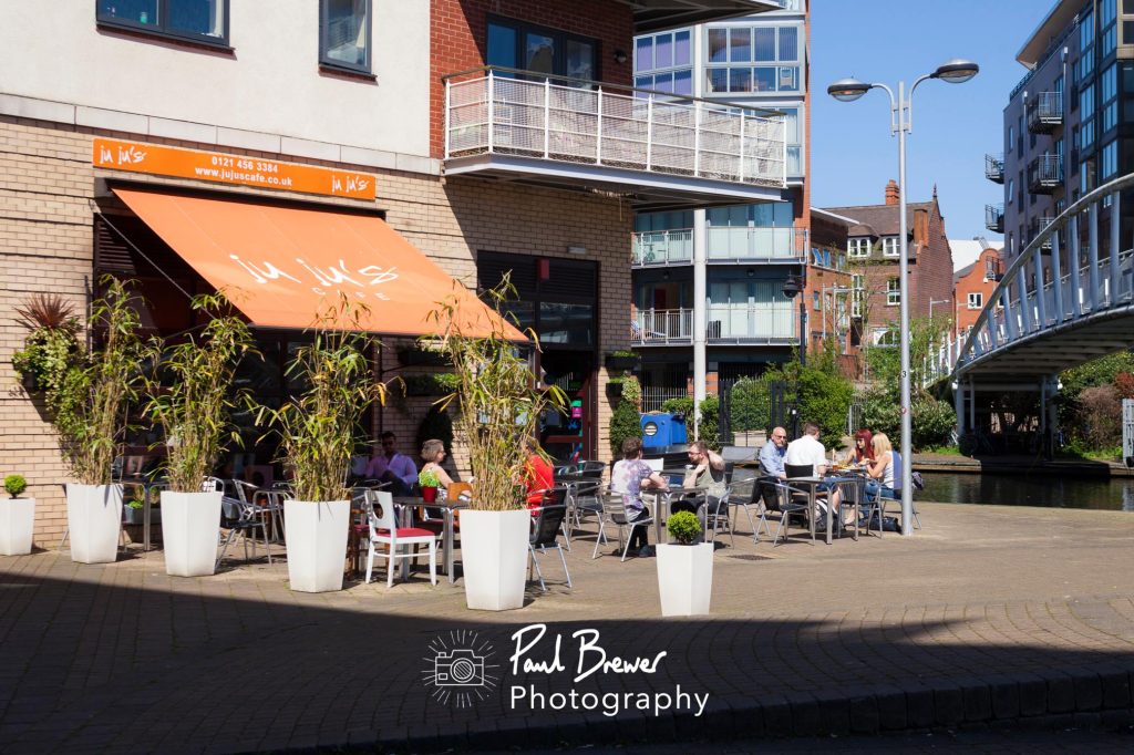 JuJu in Birmingham a group of people sitting outside a restaurant