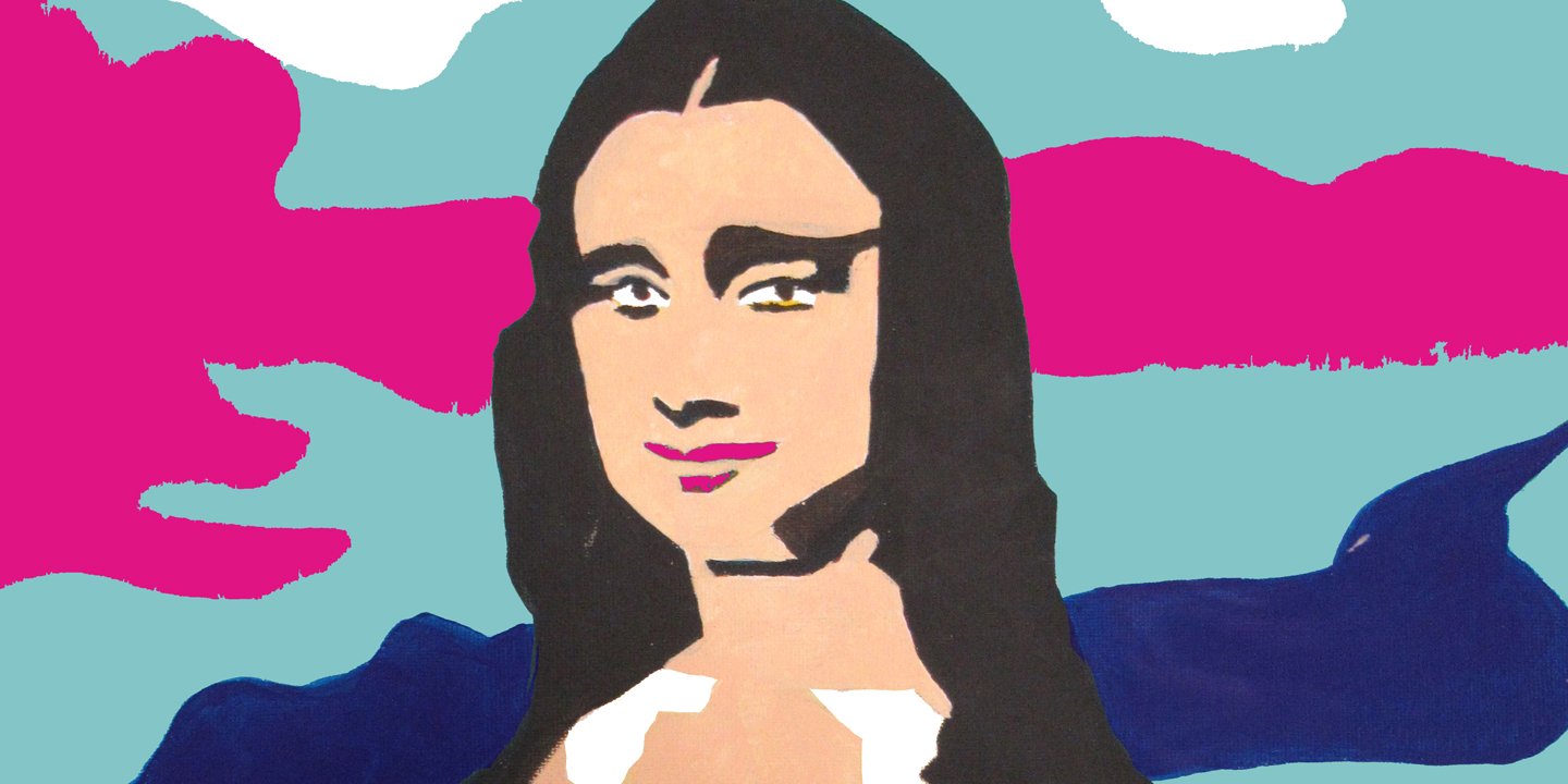 portrait of a lady in pop art