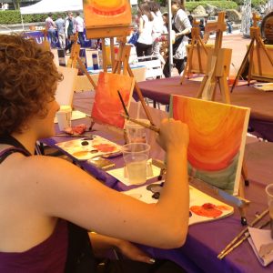 PopUp Painting at Chiswick Business Park for EnoyWork’s Artistic License!