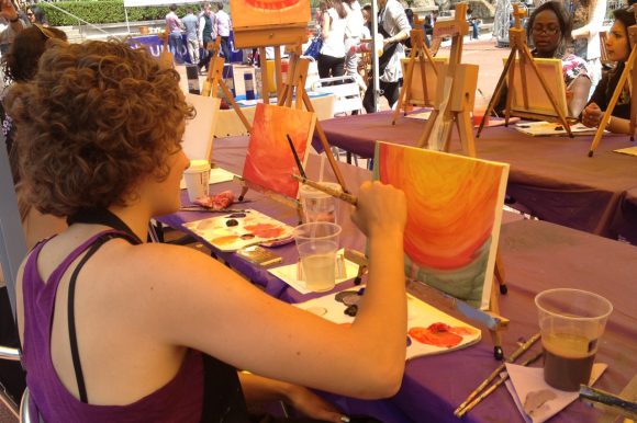 PopUp Painting at Chiswick Business Park for EnoyWork’s Artistic License!