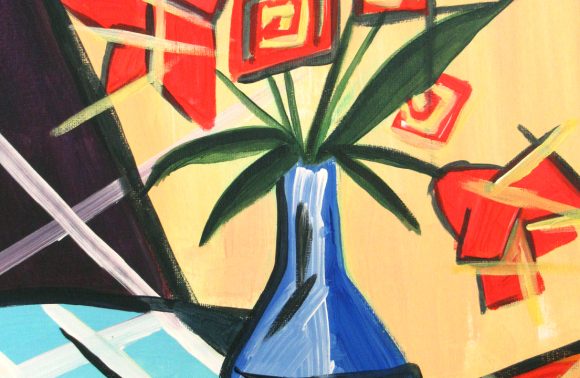 vase with roses
