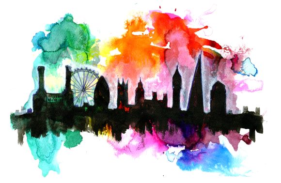 rainbow colours of london