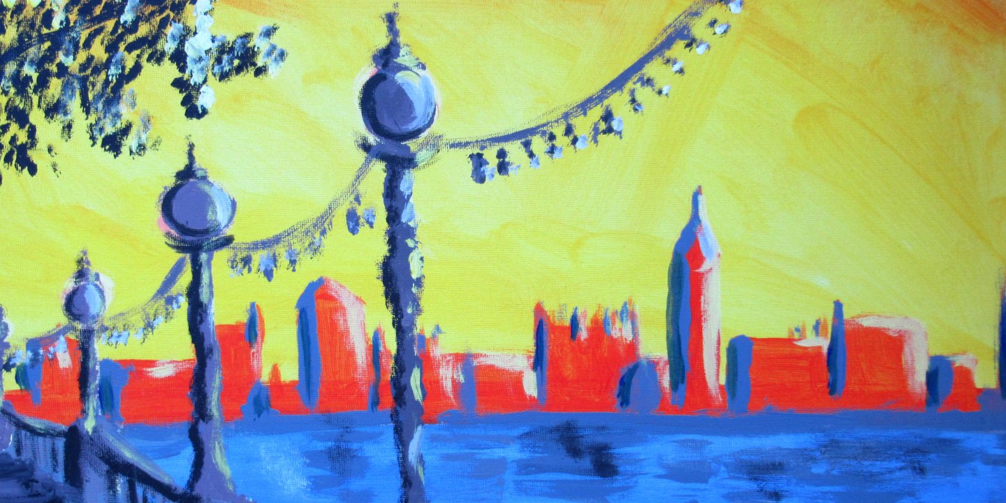sunset at waterloo bridge