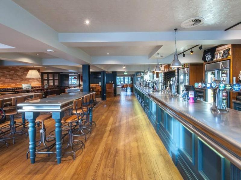 the waggon and horses inside pub wood flooring