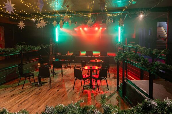 bar with seats and dark lights