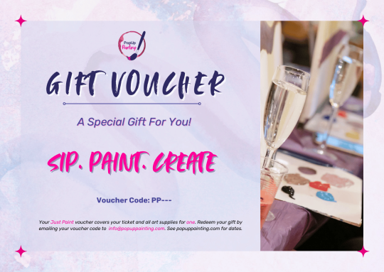 painting and prosecco for two, gift voucher
